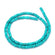 Natürliche Howlite Perlenstrang rund/Scheibe gefärbt türkis 166 Stk./Strang 40cm