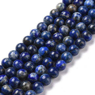 Natürliche Lapis-Lazuli-Perlen Strang rund 8mm Loch: 1mm ca. 48 Stück pro Strang 39cm