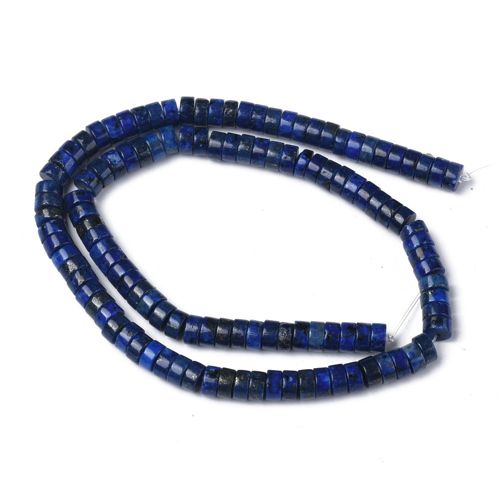 Natürliche Lapislazuli Perlenstrang gefärbte Scheibe 6x3 mm ca. 119~131 Stk./Strang 40cm