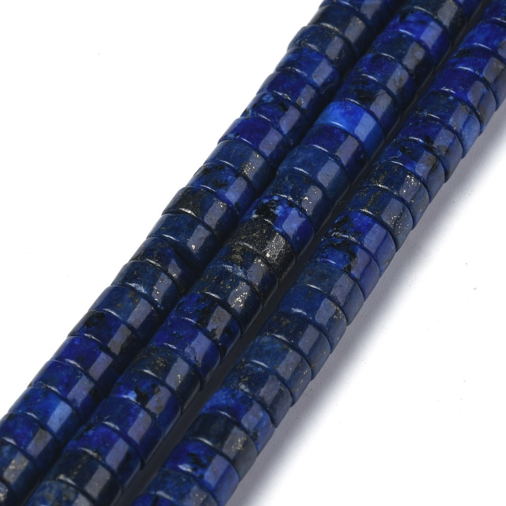 Natürliche Lapislazuli Perlenstrang gefärbte Scheibe 6x3 mm ca. 119~131 Stk./Strang 40cm