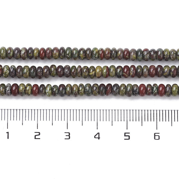 Natürliche Ozean-Jaspis-Perlenstränge Rondell 4,5x2,5 mm Loch: 0,8 mm ca. 158 Stück/Strang 39,5 cm