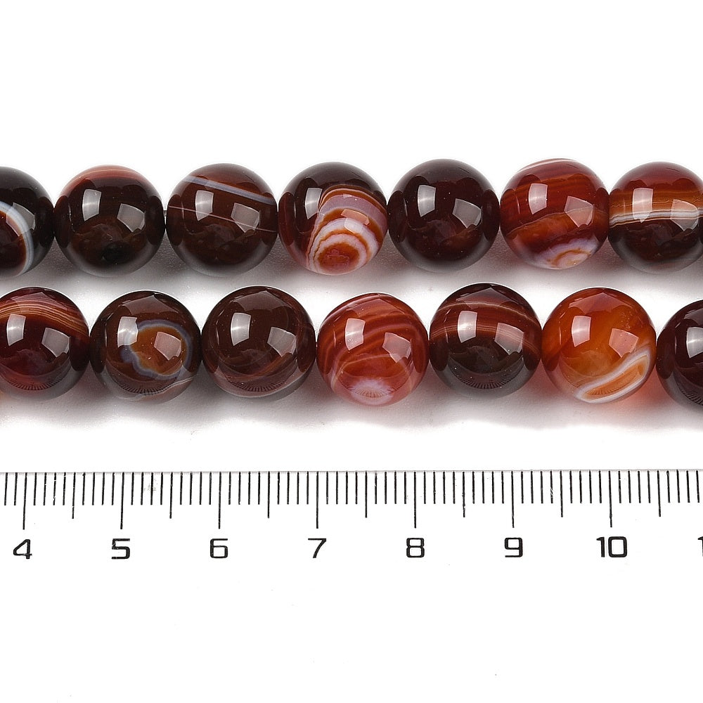 Natürlicher Achat „Eye Agate“ Perle rund braun 12mm 1 Stück