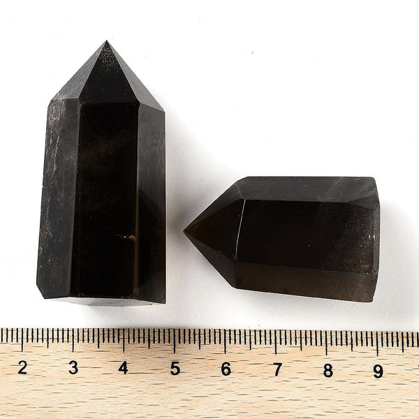 Natürlicher Rauchquarz-Heilstein – Hexagon-Prisma Energieausgleich & Meditationsdekoration 24x60mm 1 Stück