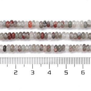 Natürlicher afrikanischer Blutsteinperlen Rondell 4,5x2,5 mm Loch: 0,8 mm ca. 158 Stück/Strang 39,5 cm