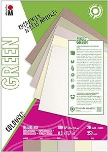 Marabu GREEN LINE Papierblock DIN A4 Naturmix