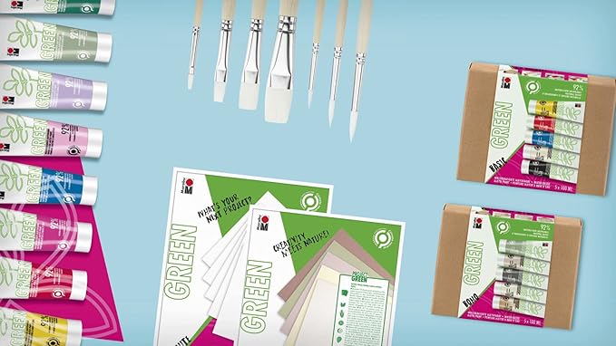 Marabu GREEN LINE Papierblock DIN A4 Naturmix