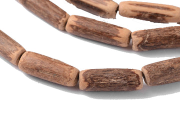 Naturperlen Cocos Röhre 3-4x14-19mm 48 Stück/Strang