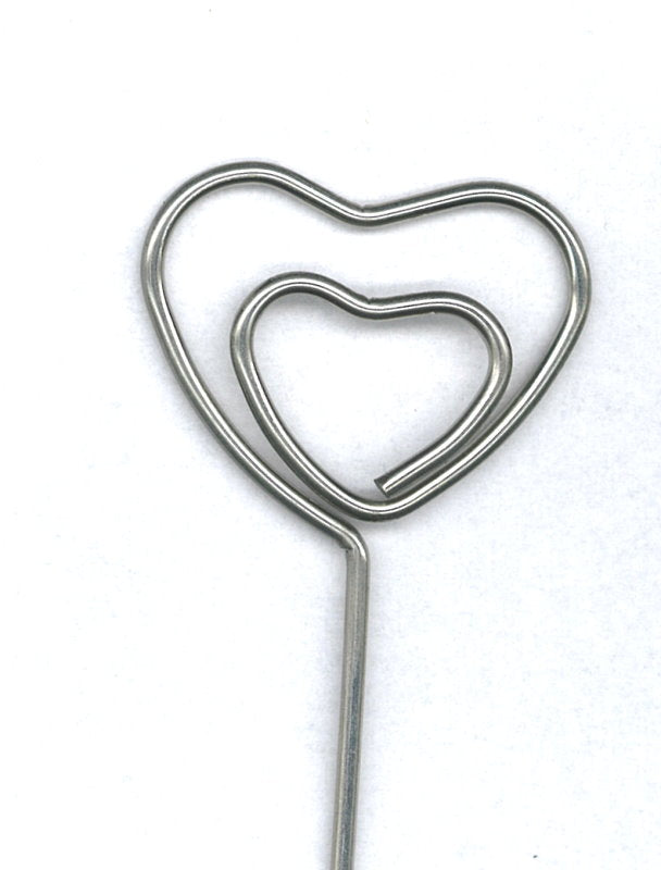 Notizhalter aus Metall Herz 15cm 1 Stück