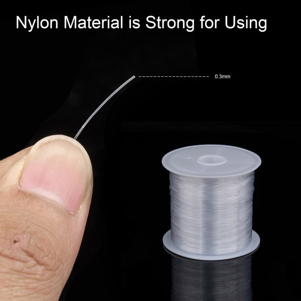 Nylonfaden transparent reißfest 0,3 mm 80m/Rolle