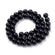 Obsidian Edelsteinperlen rund schwarz 8mm 46 Stück / Strang