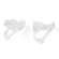 Ohrclips Kunststoff ohne Metall weiß/transparent 17x9x13mm 6 Stück