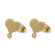 Ohrstecker Herz 304 Edelstahl goldfarben mit Öse 11x9,5mm 2 Paar