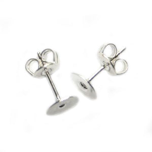 Ohrstecker Edelstahl mit Platine 4mm 4 Paar/ Pkg.