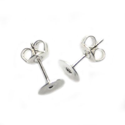 Ohrstecker Edelstahl mit Platine 4mm 4 Paar/ Pkg.