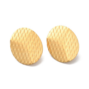 Ohrstecker Platine oval/Raute geprägt mit Anhängeöse Edelstahl 20x16mm 1 Paar/2 Stück