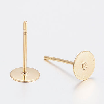 Ohrstecker mit Platin gold Edelstahl 5mm 4 Paar