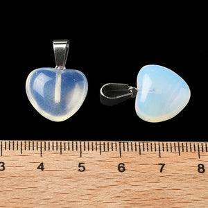 Opalit Herzanhänger Messingösen 18×15,5×7mm 1 Stück