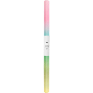 PAPER POETRY SEIDENPAPIER FARBVERLAUF TÜRKIS 50CMX3,5M 28G/M²