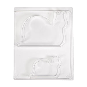PET Gießform Schnecken 15,5x11x2cm+9,5x6,6x2cm