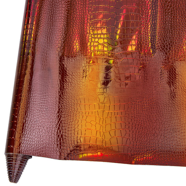 PVC Kunstleder mit Krokodilprägung FireBrick 135x36cm