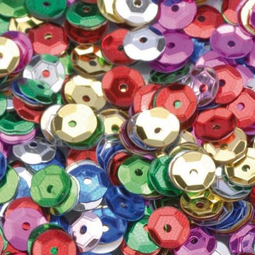 Pailletten-Schüssel gemischt bunt 6mm 30g 4000 Stück