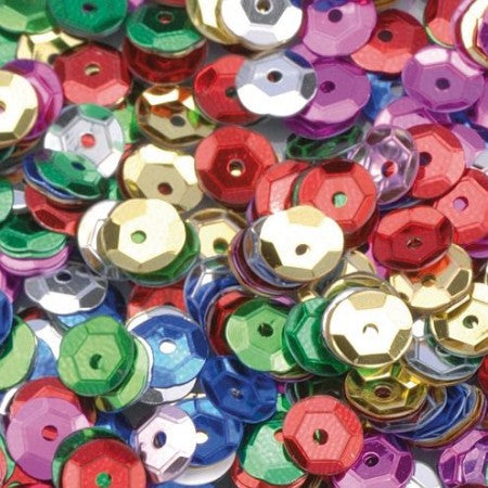 Pailletten-Schüssel gemischt bunt 6mm 30g 4000 Stück
