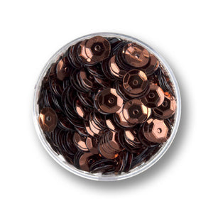 Pailletten braun 30g 4000 Stück 6mm Paillettenschüssel Pailletten