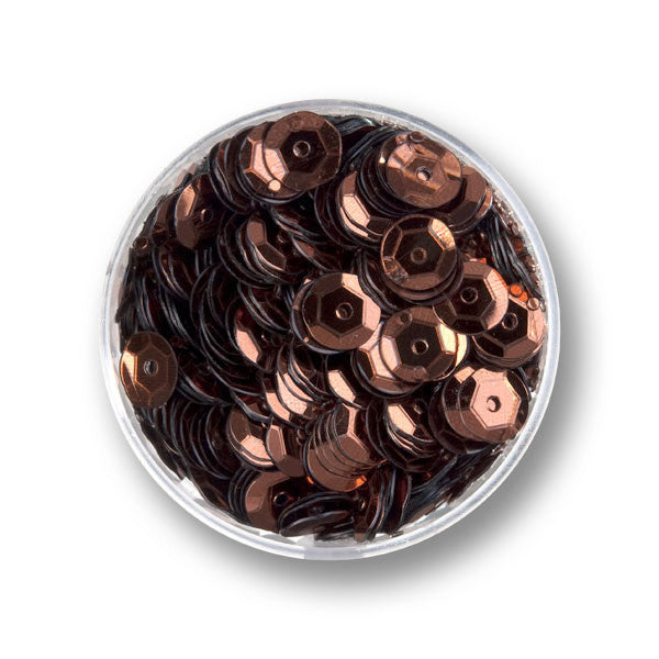 Pailletten braun 30g 4000 Stück 6mm Paillettenschüssel Pailletten