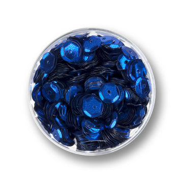 Pailletten gewölbt dunkelblau 6mm 30g
