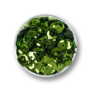 Pailletten oliv gewölbt 6mm 30g