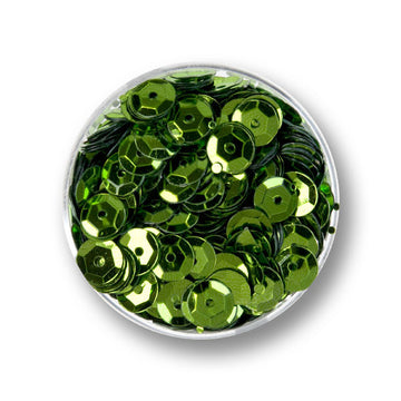 Pailletten oliv gewölbt 6mm 30g