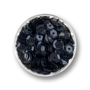 Pailletten schwarz 4000 Stück 6mm Paillettenschüssel