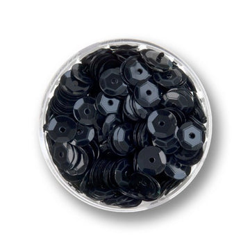Pailletten schwarz gebogen 6mm 30g 4000 Stück
