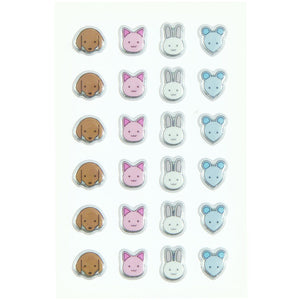 Paper Poetry Mini Puffy Sticker Tiere 24-teilig