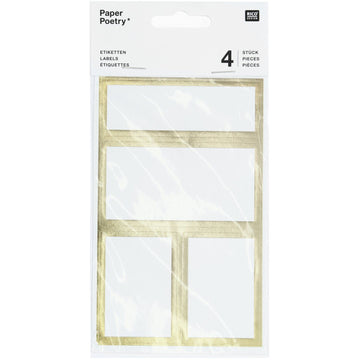 Paper Poetry Papieretiketten mit goldenem Rahmen 3 Bögen