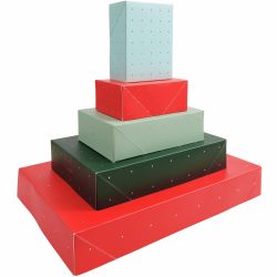 Paper Poetry Papierschachtel Sterne Set Mix 5-teilig 1x A3, 1x A4, 1x A5, 2x A6