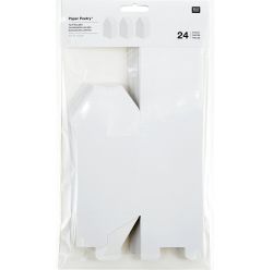 Paper Poetry Papphäuser vorgestanzt 15x7,5x7,5cm 24 Stück weiß