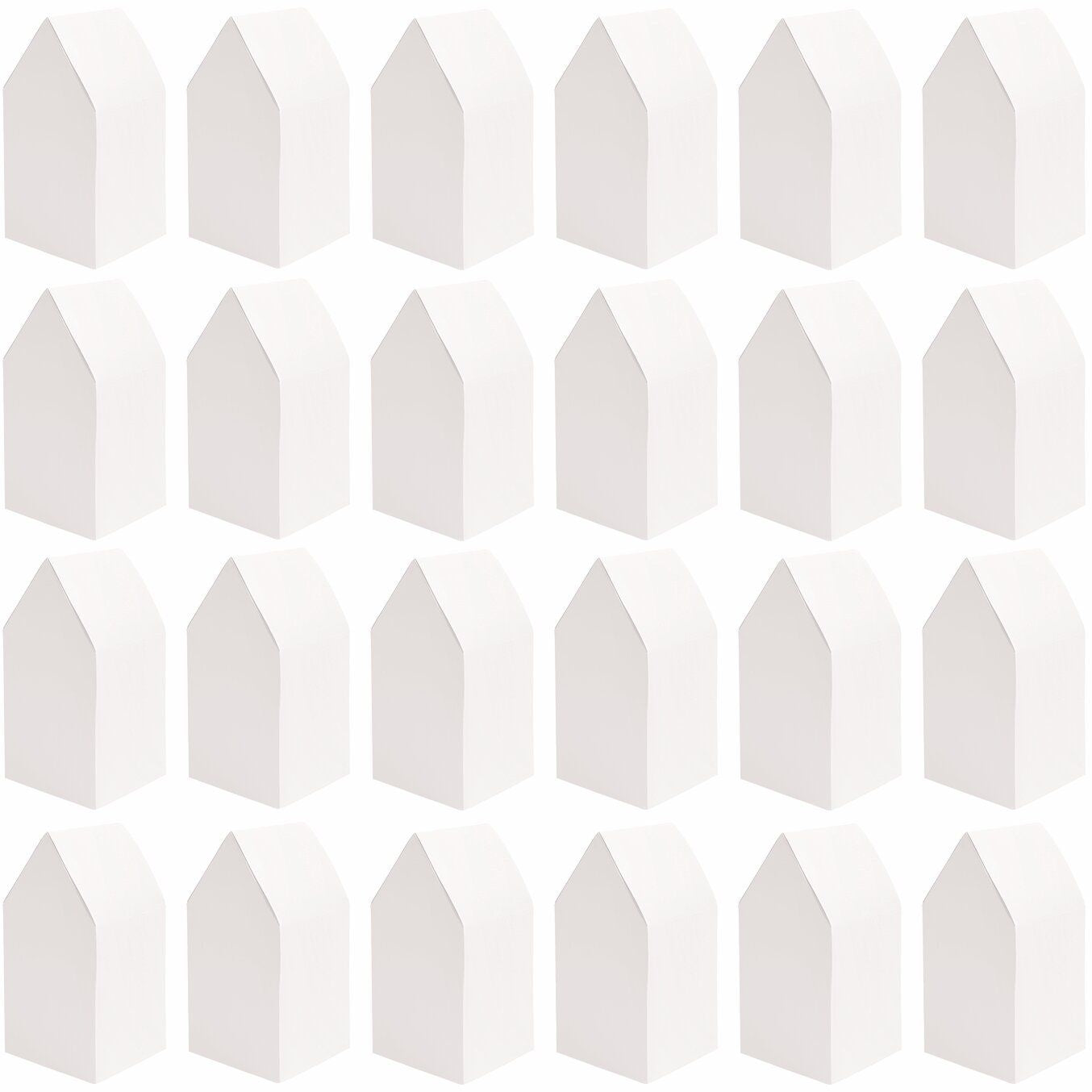 Paper Poetry Papphäuser vorgestanzt 15x7,5x7,5cm 24 Stück weiß