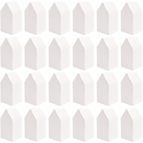 Paper Poetry Papphäuser vorgestanzt 15x7,5x7,5cm 24 Stück weiß