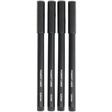 Paper Poetry Pigment Liner schwarz 4 Stifte