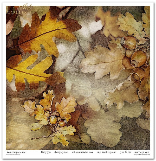 Papiere für Scrapbooking  Autumn Love Story 310x320 mm 200 g/m2 10 Stück