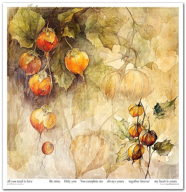 Papiere für Scrapbooking  Autumn Love Story 310x320 mm 200 g/m2 10 Stück