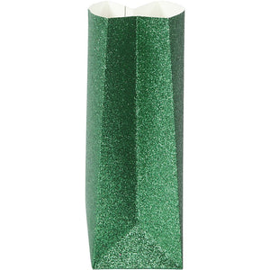 Papiertüten Faltsack Glitter H:17cm 6x9cm 8 Stück / Set
