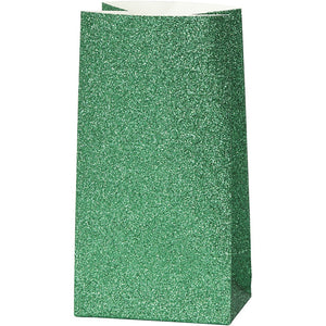 Papiertüten Faltsack Glitter H:17cm 6x9cm 8 Stück / Set