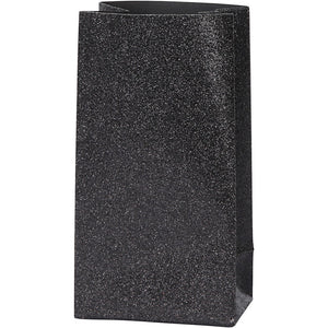 Papiertüten Faltsack Glitter H:17cm 6x9cm 8 Stück / Set
