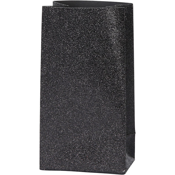 Papiertüten Faltsack Glitter H:17cm 6x9cm 8 Stück / Set