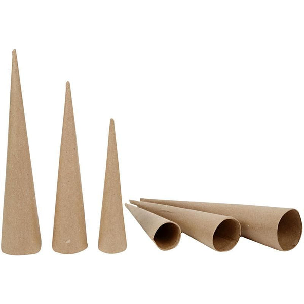 Pappkegel 3-teilig 20-25-30cm Set
