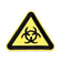 Patch Biohazard-Symbol Dreieck Aufbügeln/Aufnähen 50,5x45,5x1,3mm