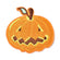 Patch Halloween-Kürbis Jack-O'-Lantern Aufbügeln/Aufnähen orange 6,4x6,6cm 1 Stück