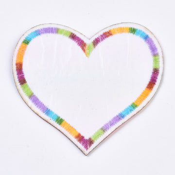 Patch Regenbogen Herz Aufbügeln/Aufnähen 64,5x67x1mm